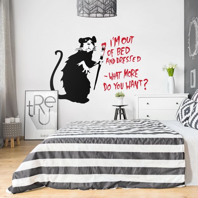 Wandtattoo - Out Of Bed Rat - Brandalised ft. Graffiti by Banksy