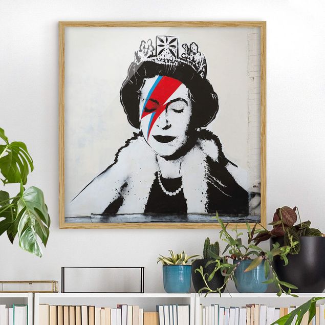 Moderne Bilder mit Rahmen Queen Lizzie Stardust - Brandalised ft. Graffiti by Banksy