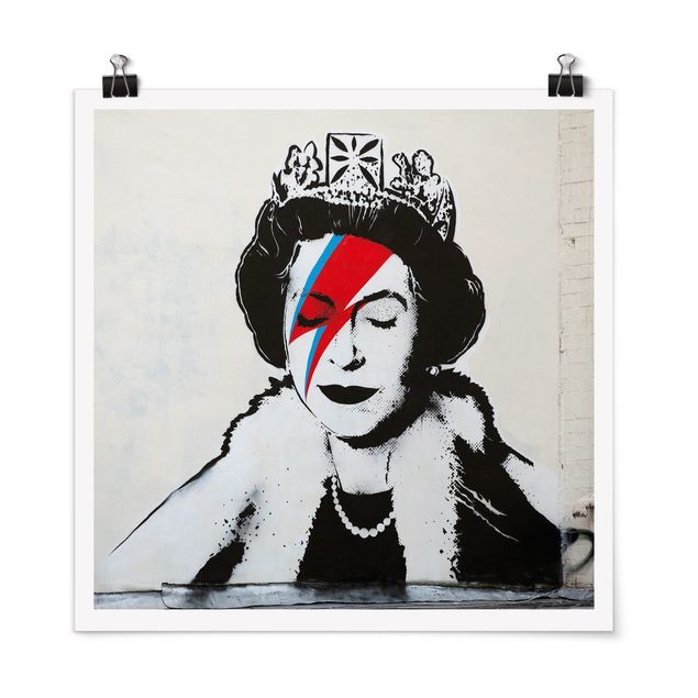 Poster bestellen Queen Lizzie Stardust - Brandalised ft. Graffiti by Banksy