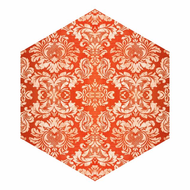 Hexagon Mustertapete selbstklebend - Barocktapete