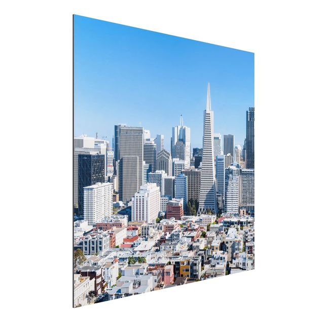 Alu-Dibond - San Francisco Skyline - Quadrat