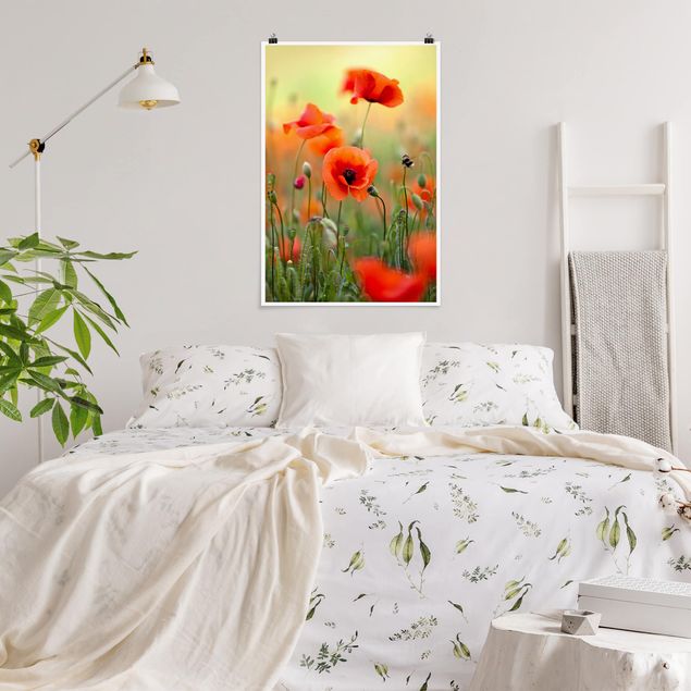 Wand Poster XXL Roter Sommermohn