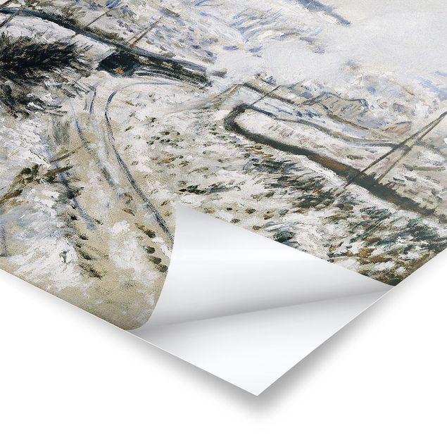 Poster - Claude Monet - Zug im Schnee - Querformat 3:4