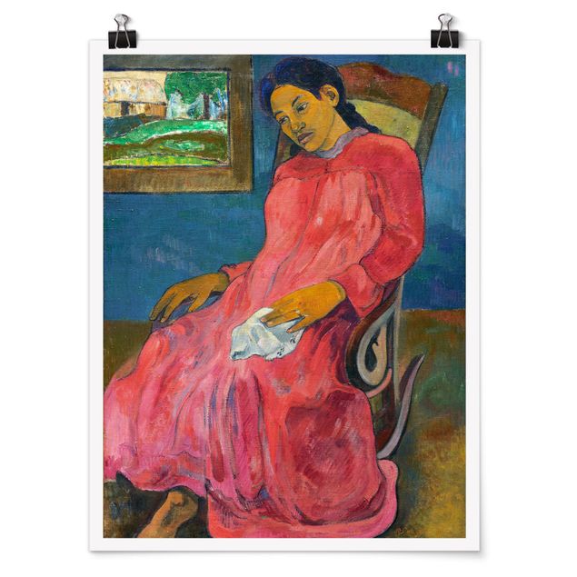 Poster - Paul Gauguin - Melancholikerin - Hochformat 3:4