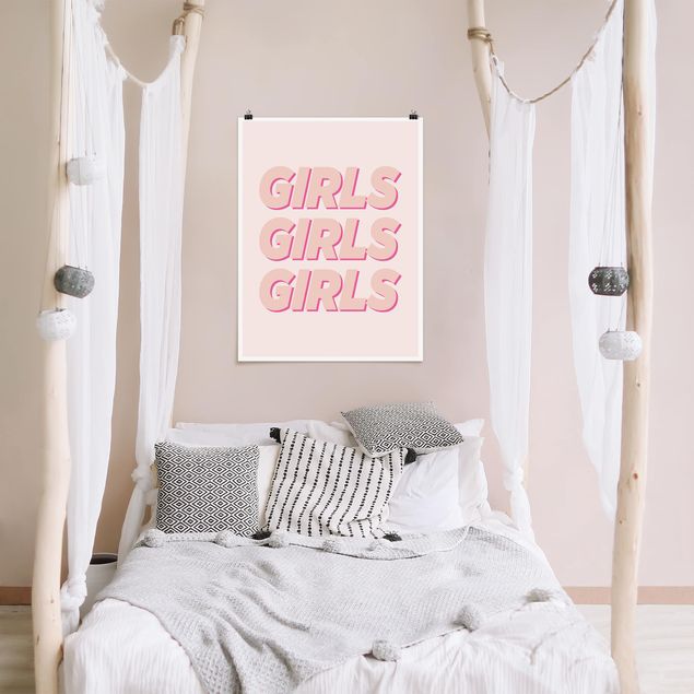 Poster - GIRLS GIRLS GIRLS - Hochformat 3:4