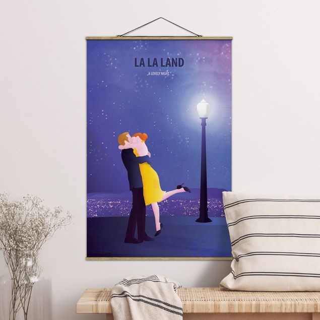 Stoffbild mit Posterleisten - Filmposter La La Land II - Hochformat 2:3