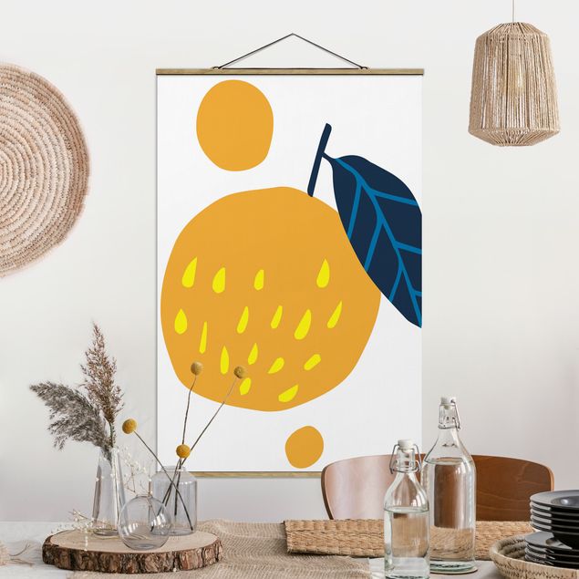 Kubistika Poster Abstrakte Formen - Orange