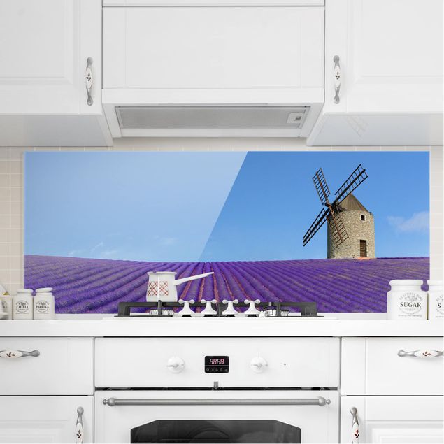 Spritzschutz Landschaften Lavendelduft in der Provence