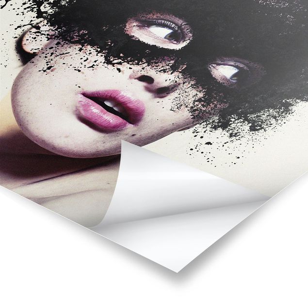 Poster - Das Mädchen mit der schwarzen Maske - Querformat 2:3