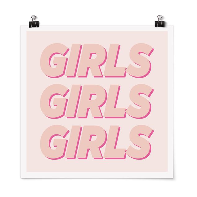 Moderne Poster GIRLS GIRLS GIRLS