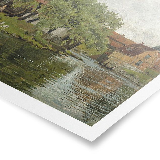 Moderne Poster Edvard Munch - Fluss Akerselven