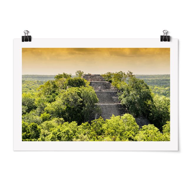 Poster - Pyramide von Calakmul - Querformat 2:3