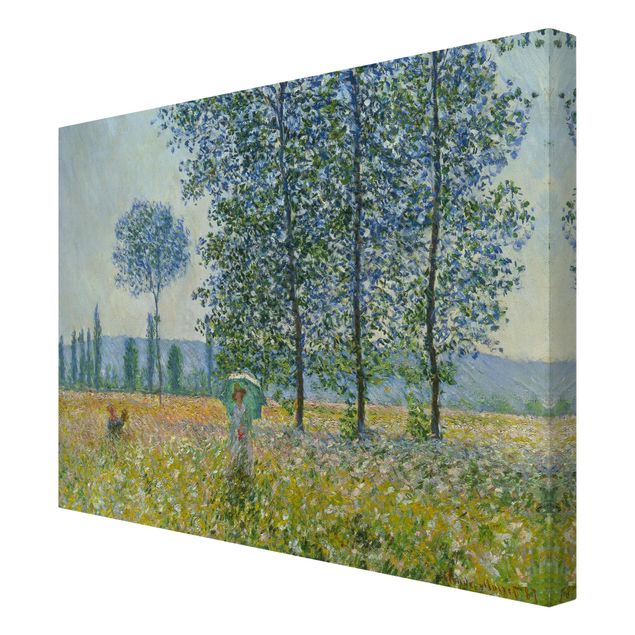 Leinwandbild - Claude Monet - Felder im Frühling - Querformat 3:4