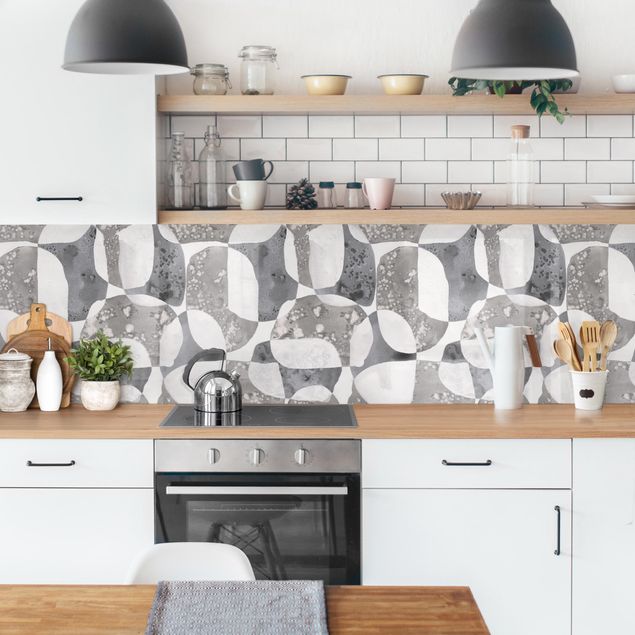 Küchenrückwand selbstklebend Lebende Steine Muster in Grau