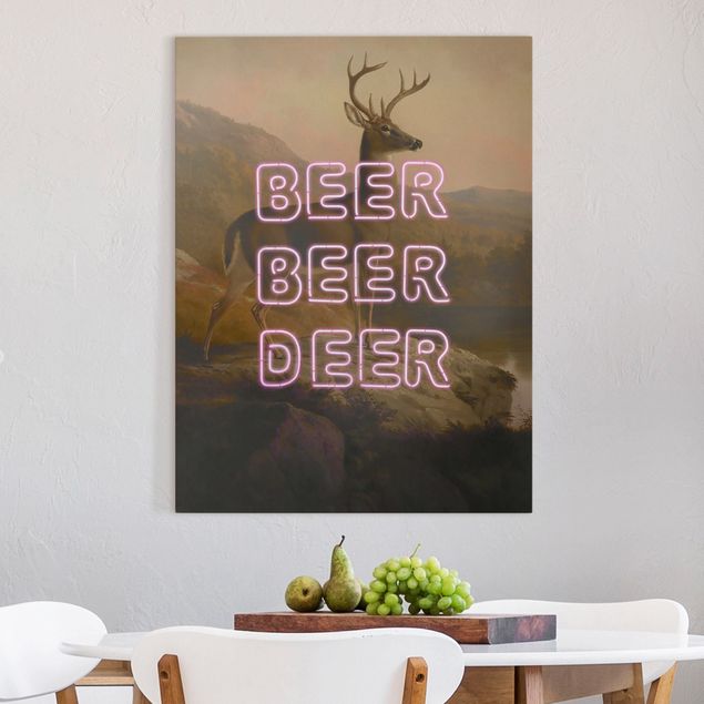 Leinwand Hirsch Beer Beer Deer
