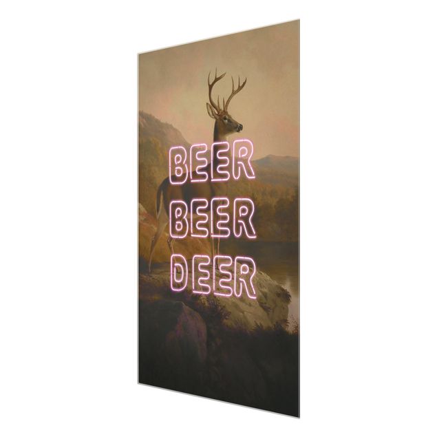 Bilder auf Glas Beer Beer Deer