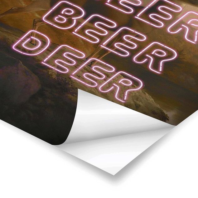Poster - Beer Beer Deer - Hochformat 2:3