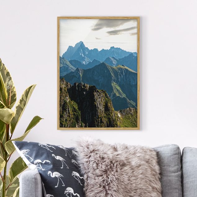 Moderne Bilder mit Rahmen Berge auf den Lofoten