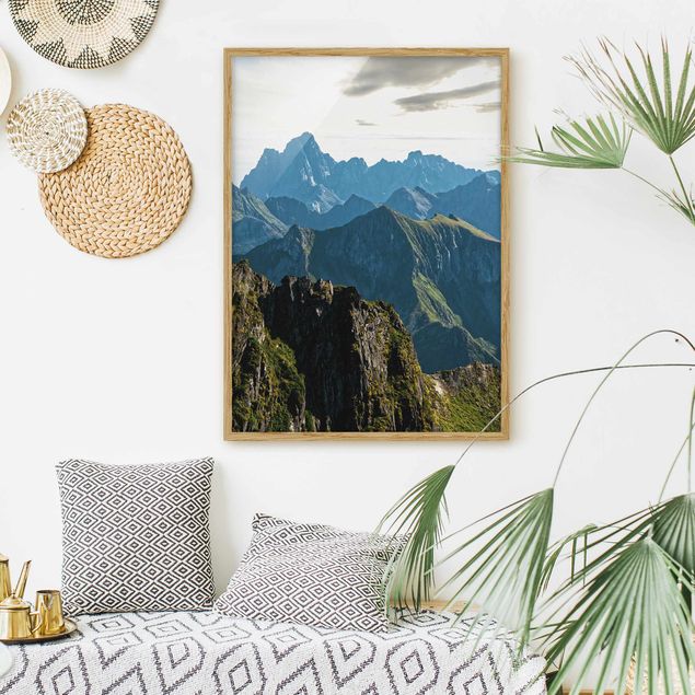 Natur Bilder mit Rahmen Berge auf den Lofoten