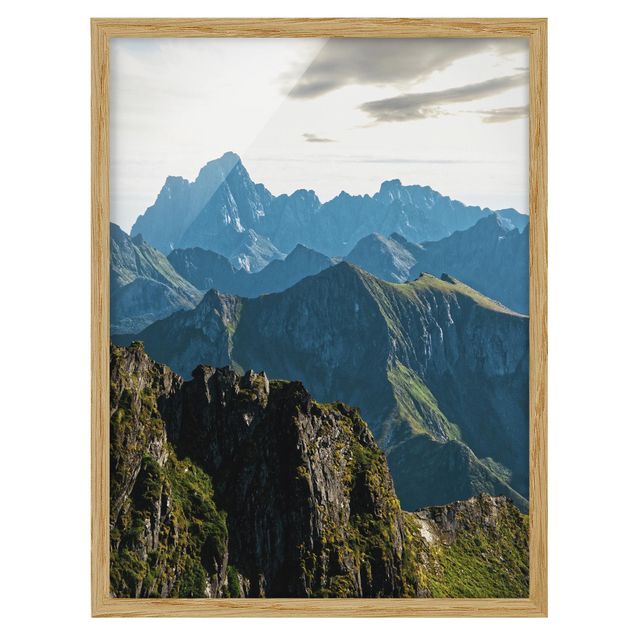 Wandbilder mit Rahmen Berge auf den Lofoten