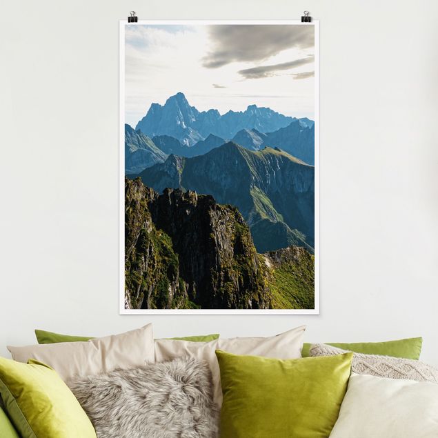 Poster Berge Berge auf den Lofoten