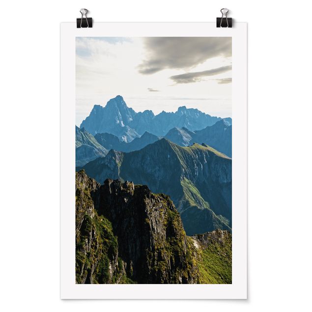 Moderne Poster Berge auf den Lofoten