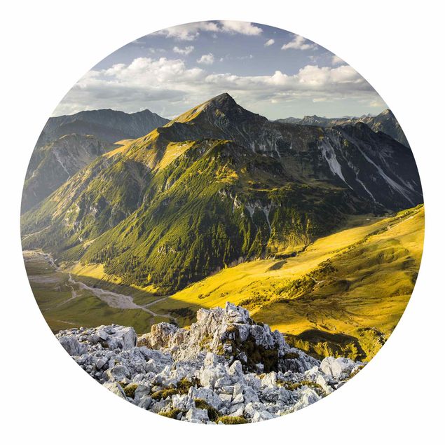 Design Tapeten Berge und Tal der Lechtaler Alpen in Tirol