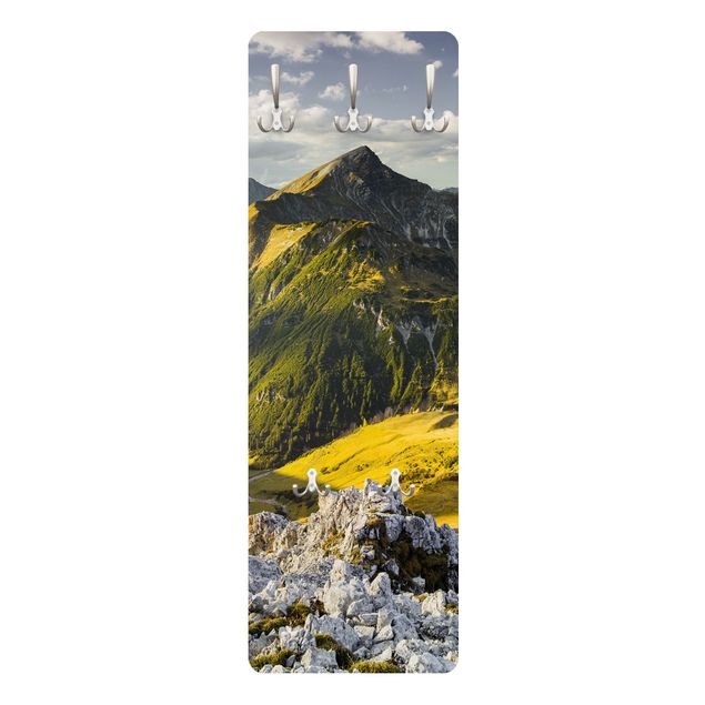 Wandgarderobe mit Motiv Berge und Tal der Lechtaler Alpen in Tirol