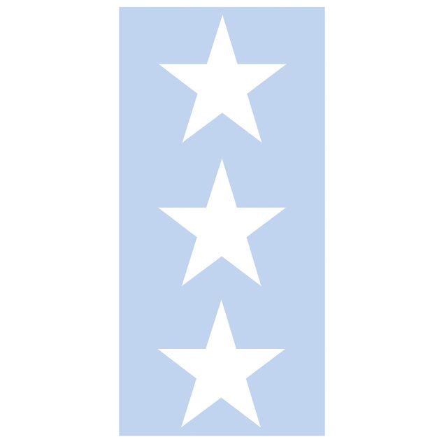 Raumteiler - Große Weiße Sterne auf Blau 250x120cm