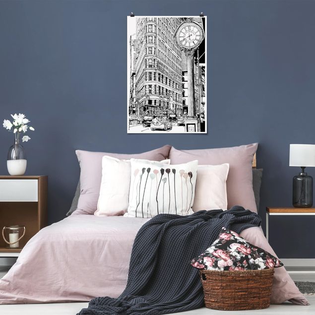 Moderne Poster City Study - Flatiron Building
