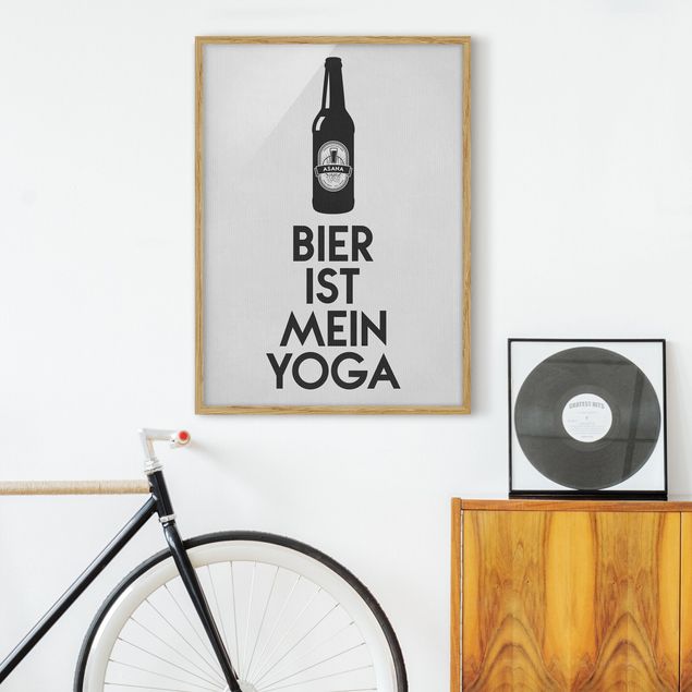 Sprüche Bilder mit Rahmen Bier Ist Mein Yoga