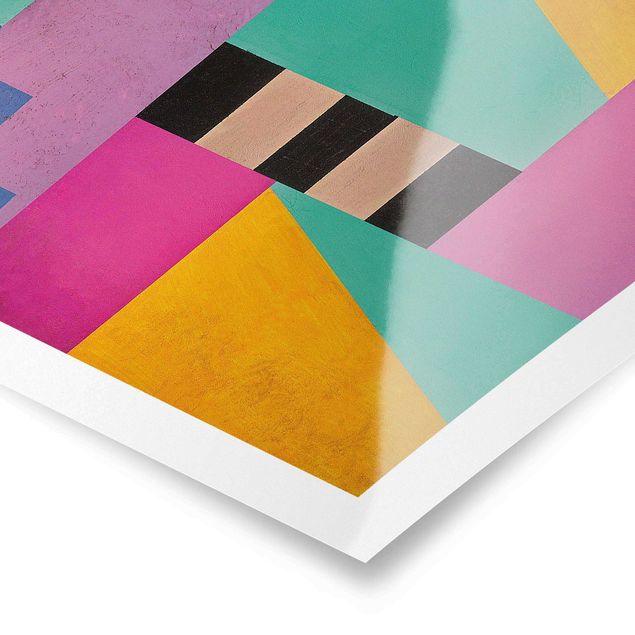 Poster - Big Bold Color Block Concrete - Querformat 3:2