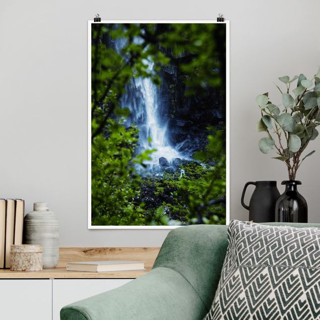 Riesenposter XXL Blick zum Wasserfall