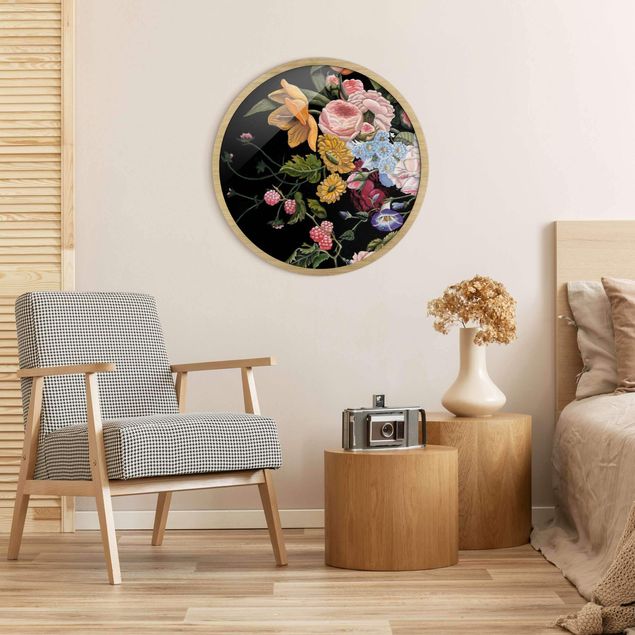 Moderne Bilder mit Rahmen Blumentraum Bouquet II