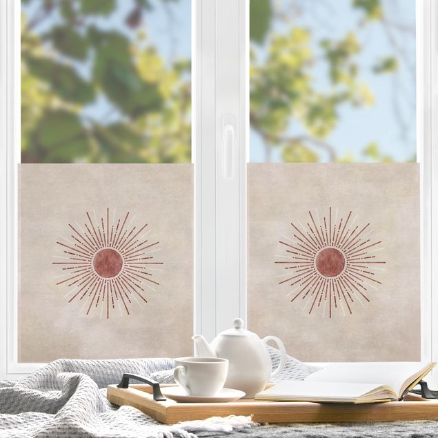 Fensterfolie - Sichtschutz - Boho Sonne I - Fensterbilder