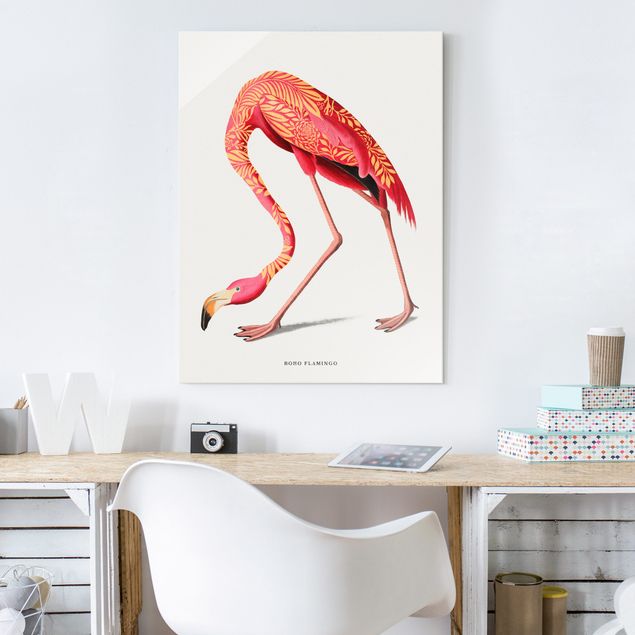 Jonas Loose Poster Boho Vogel - Flamingo