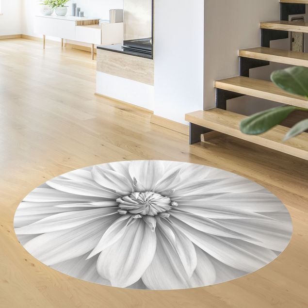 Teppich Blumen Botanische Blüte in Weiß