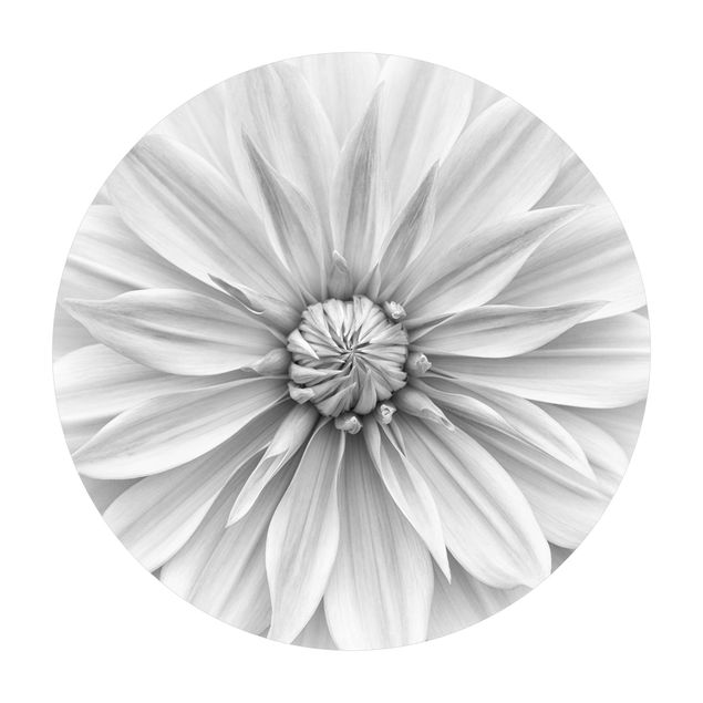 Vinyl-Teppich Botanische Blüte in Weiß