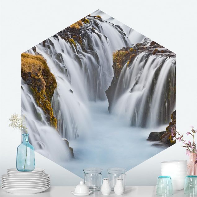 Design Tapeten Brúarfoss Wasserfall in Island