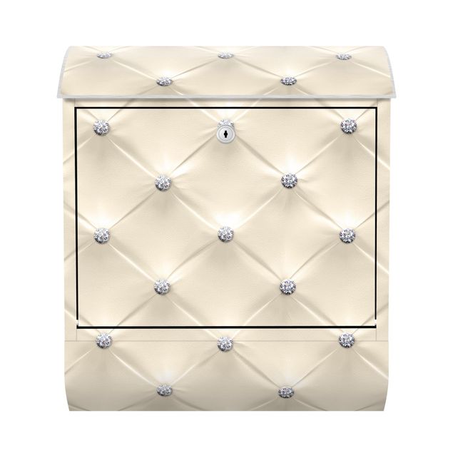 Design Briefkasten Diamant Creme Luxus