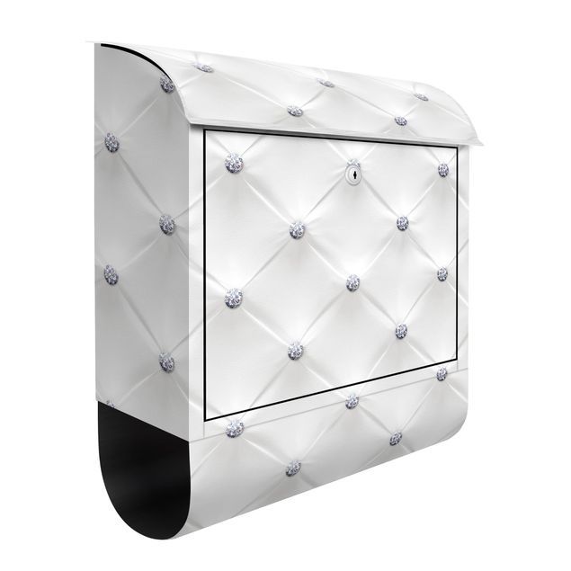 Briefkasten Muster Diamant Weiß Luxus