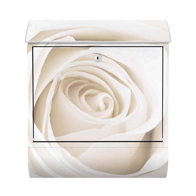 Briefkasten Design Pretty White Rose