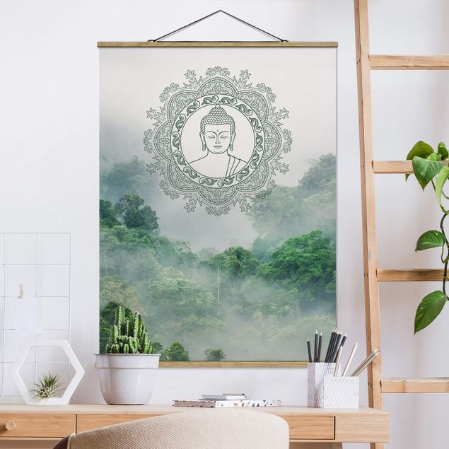 schöne Bilder Buddha Mandala im Nebel