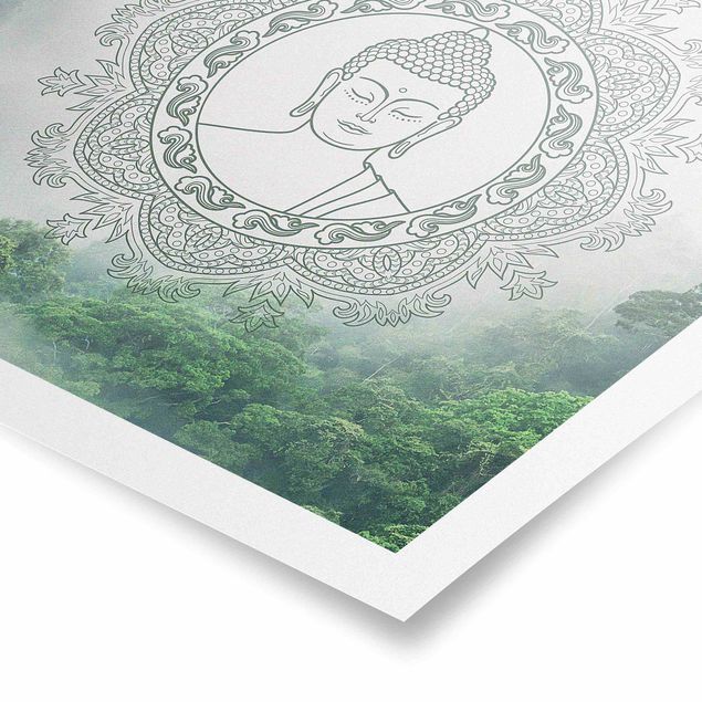 Poster kaufen Buddha Mandala im Nebel