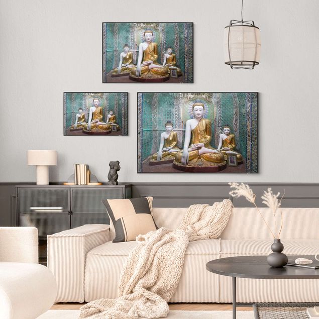 Wechselbild - Buddha Statuen