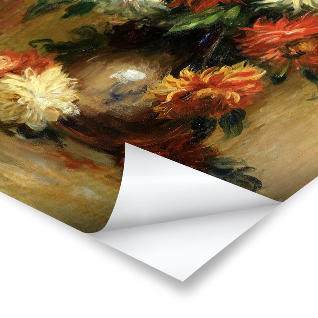 Poster bestellen Auguste Renoir - Stillleben mit Dahlien