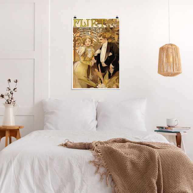 Poster - Alfons Mucha - Werbeplakat für Flirt Biscuits - Hochformat 3:2