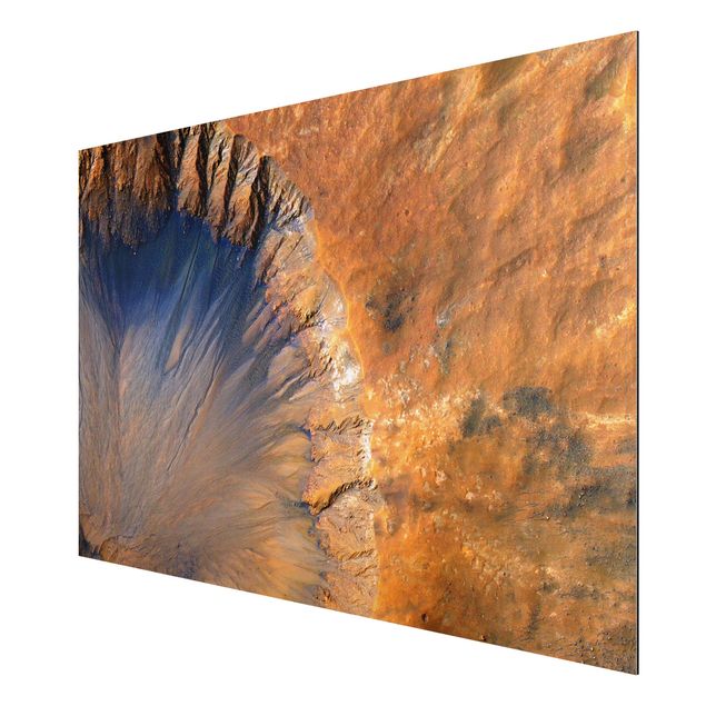 Alu-Dibond - NASA Fotografie Marskrater - Hochformat