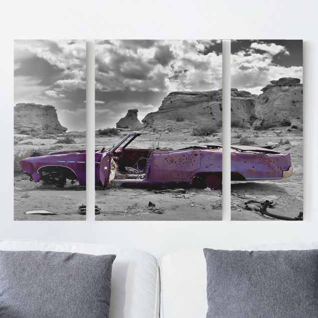 Vintage Leinwandbilder Pink Cadillac