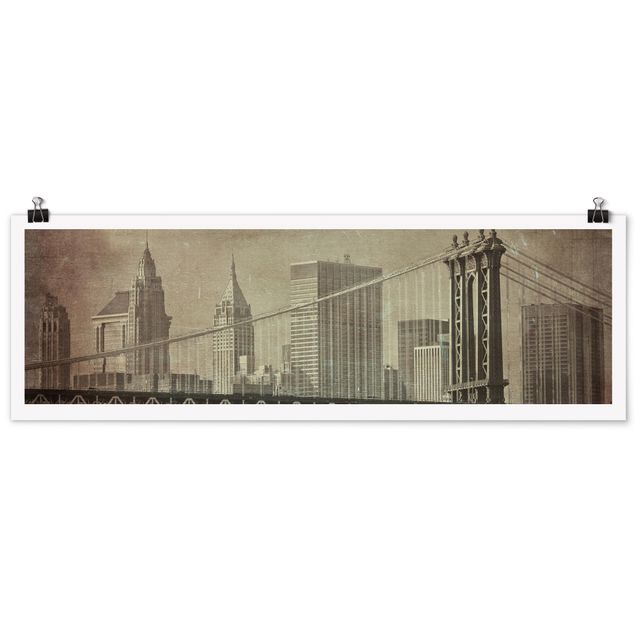 Poster Skyline Vintage New York City